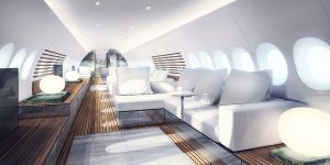 Giới nhà giàu thiết kế nội thất cabin máy bay theo kiểu du thuyền thượng lưu