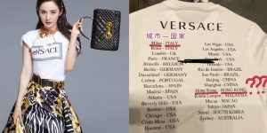 Versace bị tẩy chay tại thị trường Trung Quốc