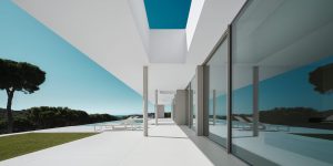 Thiên đường xanh trắng tối giản gợi cảm hứng ẩn dật miền Địa Trung Hải