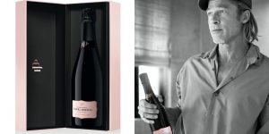 Cùng Brad Pitt thưởng thức chai rượu champagne hồng mới nhất