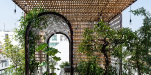 Floating Nest: Ngôi nhà “tre đan” lơ lửng giữa không gian xanh