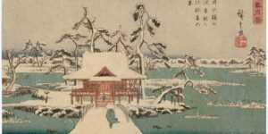 Tuyết Nguyệt Hoa trong thi của Bạch Cư Dị và trong hoạ của Utagawa Hiroshige