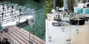 LUXUO How to Spend It: Banh bàn pha lê Teckell Cristallino Outdoor