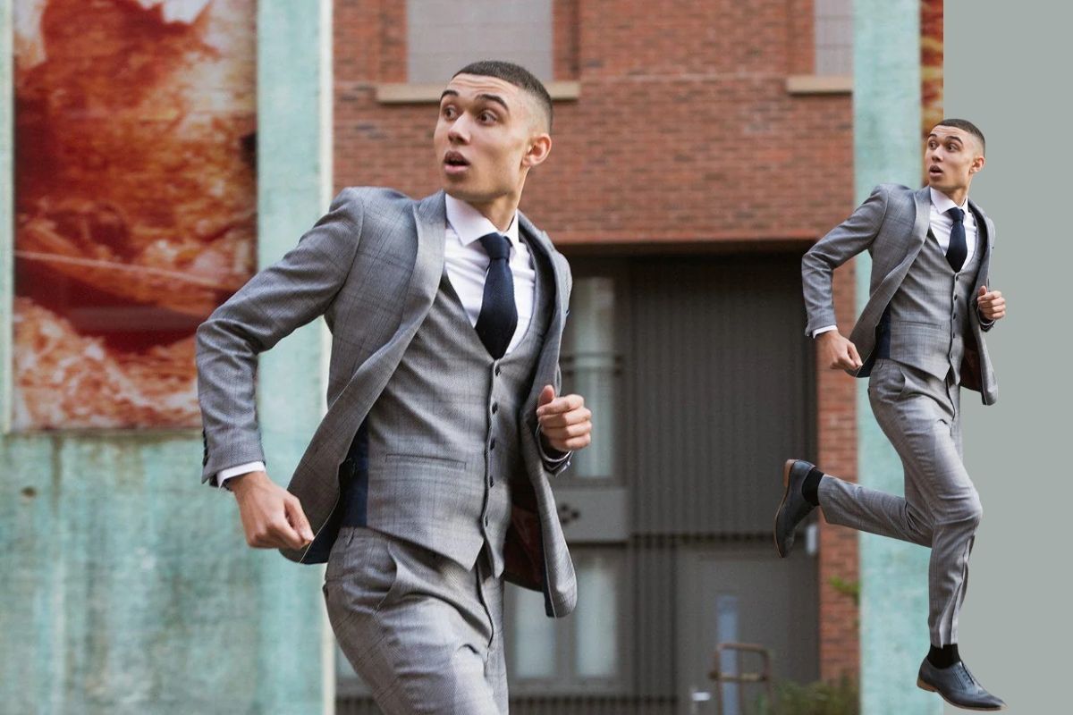 thời trang nam - phong cách thanh lịch - phối đồ - suit xám - luxuo